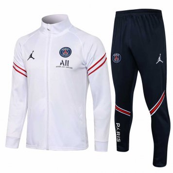 2021/22 PSG x Jordan White Soccer Training Suit (Jacket + Pants) Mens