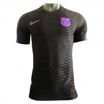 2021/22 Barcelona Pre-Match Black Soccer Jersey Replica Mens Match