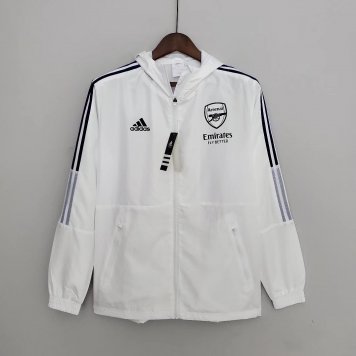 Arsenal Soccer Windrunner Jacket White Mens 2022/23