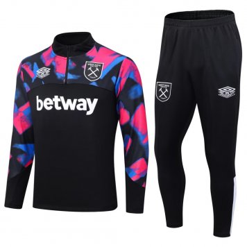 West Ham United Soccer Training Suit Replica Black 2023/24 Mens