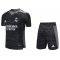 2021/22 Real Madrid Goalkeeper Black Soccer Jersey Replica + Shorts Set Mens