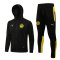 Borussia Dortmund Soccer Training Suit Jacket + Pants Hoodie Black Mens 2021/22