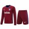 2020/21 Atletico Madrid Goalkeeper Red Long Sleeve Mens Soccer Jersey Replica + Shorts Set