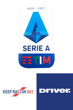 2020/21 Italian Serie A Badge & Keep Racism Out Badge & Driver Sponsor Badge
