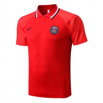 PSG Soccer Polo Jersey Replica Red Mens 2022/23