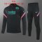 2020/21 Barcelona Black Kids Half Zip Soccer Training Suit(Jacket + Pants)
