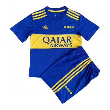 2021/22 Boca Juniors Soccer Jersey Home Replica + Short Kids