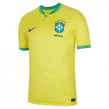 Brazil Soccer Jersey Replica Home 2022 FIFA World Cup Qatar Mens ...