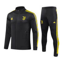 Juventus Soccer Jacket + Pants Replica Black 2023/24 Mens