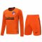 2020/21 Atletico Madrid Goalkeeper Orange Long Sleeve Mens Soccer Jersey Replica + Shorts Set