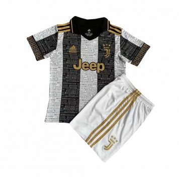 2021/22 Juventus x Mochino White Soccer Jersey Replica + Short Kids