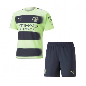 Manchester City Soccer Jersey + Short Replica Third 2022/23 Youth