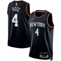 New York Knicks MVP Swingman Jersey - Select Series Black 2022 Mens (ROSE #4)