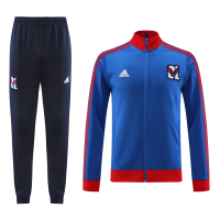 Olympique Lyonnais Soccer Jacket + Pants Replica Blue 2023/24 Mens