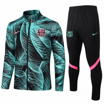Barcelona Green Soccer Training Suit Jacket + Pants Mens 2021/22