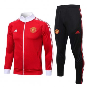 Manchester United Soccer Jacket + Pants Replica Red - White 2022/23 Mens