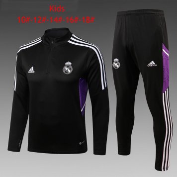 Real Madrid Soccer Training Suit Black 2022/23 Youth