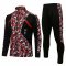AC Milan Soccer Training Suit Jacket + Pants Red-Black Mens 2021/22