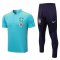 Brazil Soccer Polo + Pants Replica Light Blue 2022/23 Mens