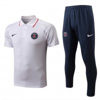 PSG Soccer Polo + Pants Replica White 2022/23 Mens