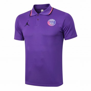 2021/22 PSG x Jordan Purple II Mens Soccer Polo Jersey