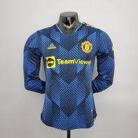 Manchester United Soccer Jersey Replica Third Long Sleeve Mens 2021/22 (Player Version)
