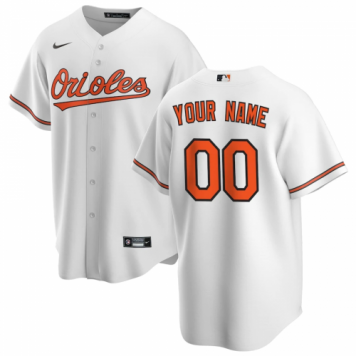 Baltimore Orioles 2020 Home White Replica Custom Jersey Mens