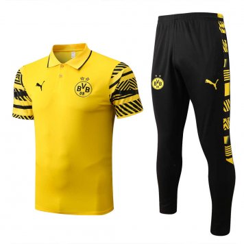 Dortmund Soccer Polo + Pants Replica Yellow 2022/23 Mens