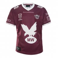 2021 Manly Warringah Sea Eagles Home Heritage Rugby Soccer Jersey Replica Mens