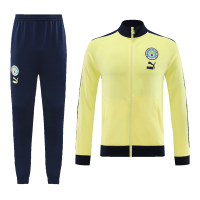 Manchester City Soccer Jacket + Pants Replica Yellow 2023/24 Mens