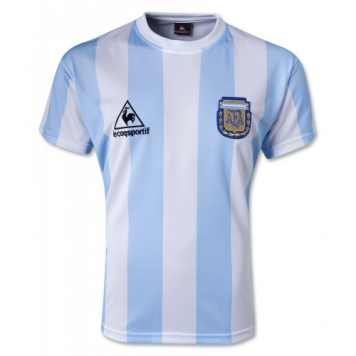 1986 World Cup Argentina Home Blue&White Retro Soccer Jersey Replica Mens