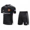 Manchester United Soccer Jersey + Shorts Replica Goalkeeper Black Mens 2021/22