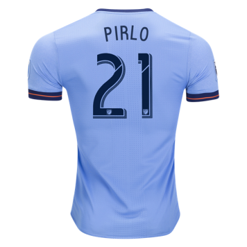 2017/18 New York City FC Home Blue Soccer Jersey Replica Andrea Pirlo #21