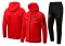 PSG Soccer Training Suit Jacket + Pants Hoodie Red Mens 2022/23