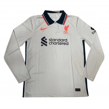 Liverpool Soccer Jersey Replica Away Long Sleeve Mens 2021/22
