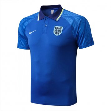 England Soccer Polo Jersey Replica Blue Mens 2022