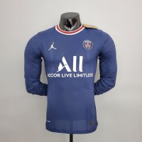 PSG Soccer Jersey Replica Home Long Sleeve Mens 2021/22 (Player Version)