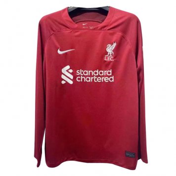 Liverpool Soccer Jersey Replica Home Long Sleeve Mens 2022/23