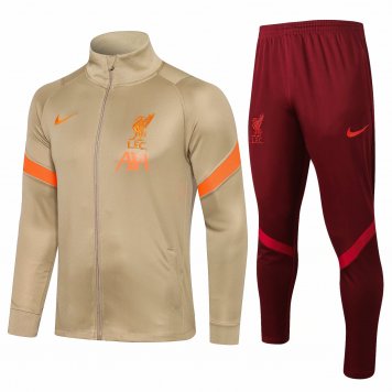 Liverpool Gold Soccer Training Suit Jacket + Pants Mens 2021/22