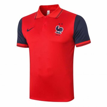 2020/21 France Red Mens Soccer Polo Jersey