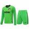 2020/21 Atletico Madrid Goalkeeper Green Long Sleeve Mens Soccer Jersey Replica + Shorts Set