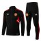 Manchester United Soccer Training Suit Jacket + Pants Black II 2022/23 Mens
