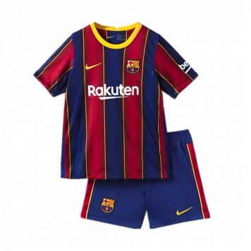 2020/21 Barcelona Home Kids Soccer Kit(Jersey+Shorts)