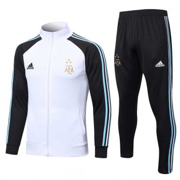 Argentina Soccer Jacket + Pants Replica White 2023 Mens