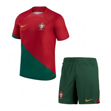 Portugal Soccer Jersey + Short Replica Home 2022 Youth