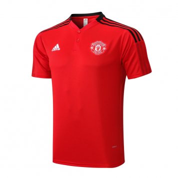 Manchester United Soccer Polo Jersey Replica Red Champions Mens 2021/22
