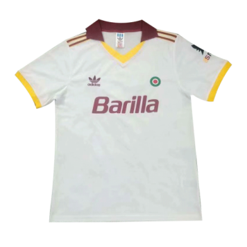91/92 AS Roma Away White Retro Soccer Jersey Replica Mens