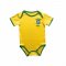 2020 Brazil Home Yellow Baby Infant Soccer Suit