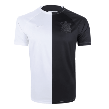 Corinthians Soccer Jersey Replica Black & White 2023/24 Mens (Pre-Match)