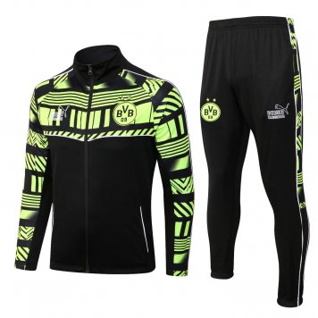 Borussia Dortmund Soccer Training Suit Jacket + Pants Black 2022/23 Mens